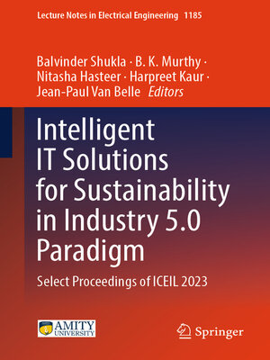 cover image of Intelligent IT Solutions for Sustainability in Industry 5.0 Paradigm